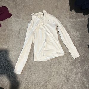 White Nike quarter zip, size small